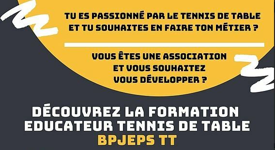 Appel à candidatures à la formation BPJEPS tennis de table du CREPS de Nancy