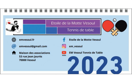 Vente de calendriers